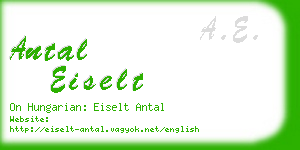 antal eiselt business card